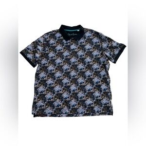 Robert Graham Size 2XL Eastby Classic Relaxed Fit Polo Shirt in Bold Camo Check